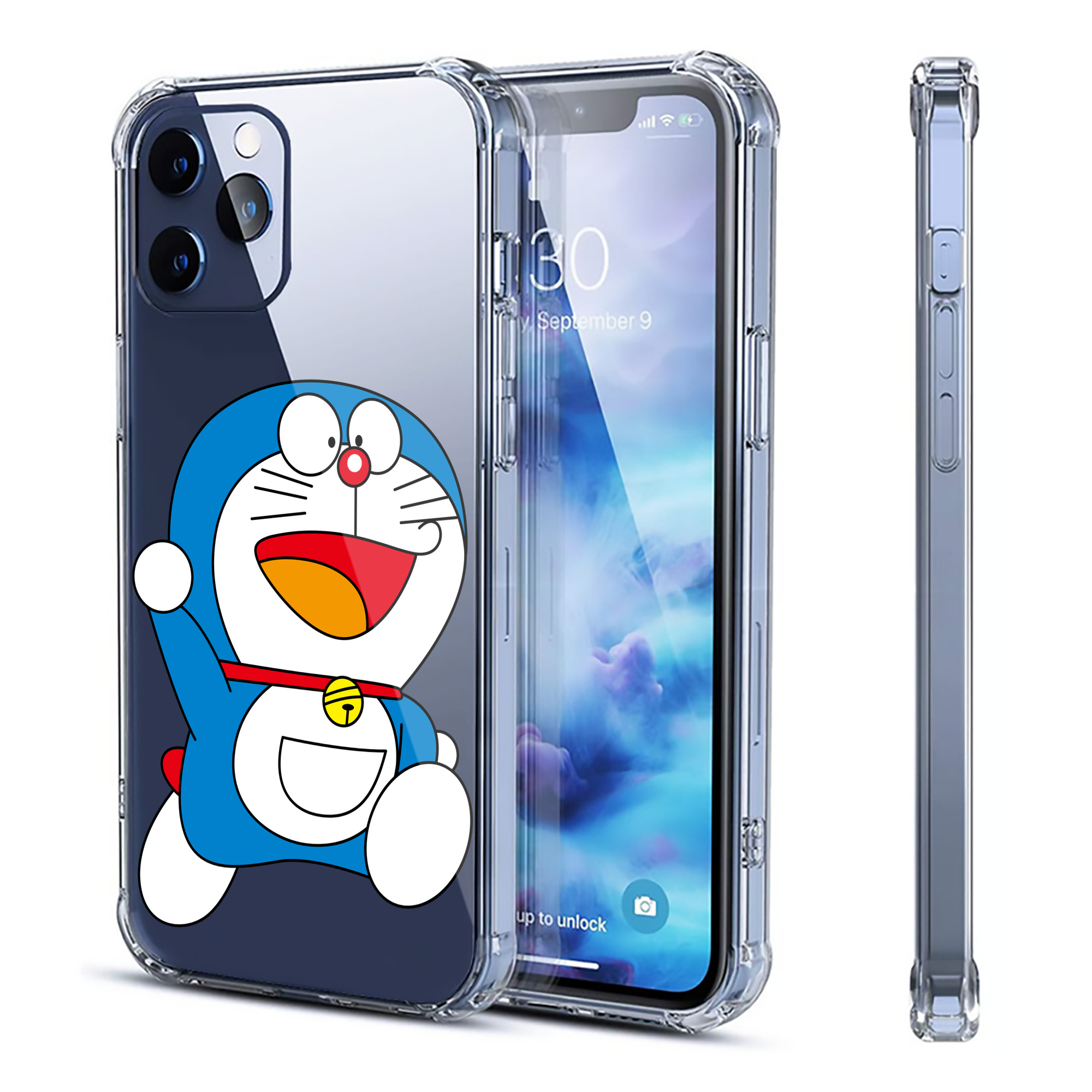 （画像用） ドラえもん Doraemon 【iPhone 12シリーズ対応】透明スマホケース（クリアソフトケース）